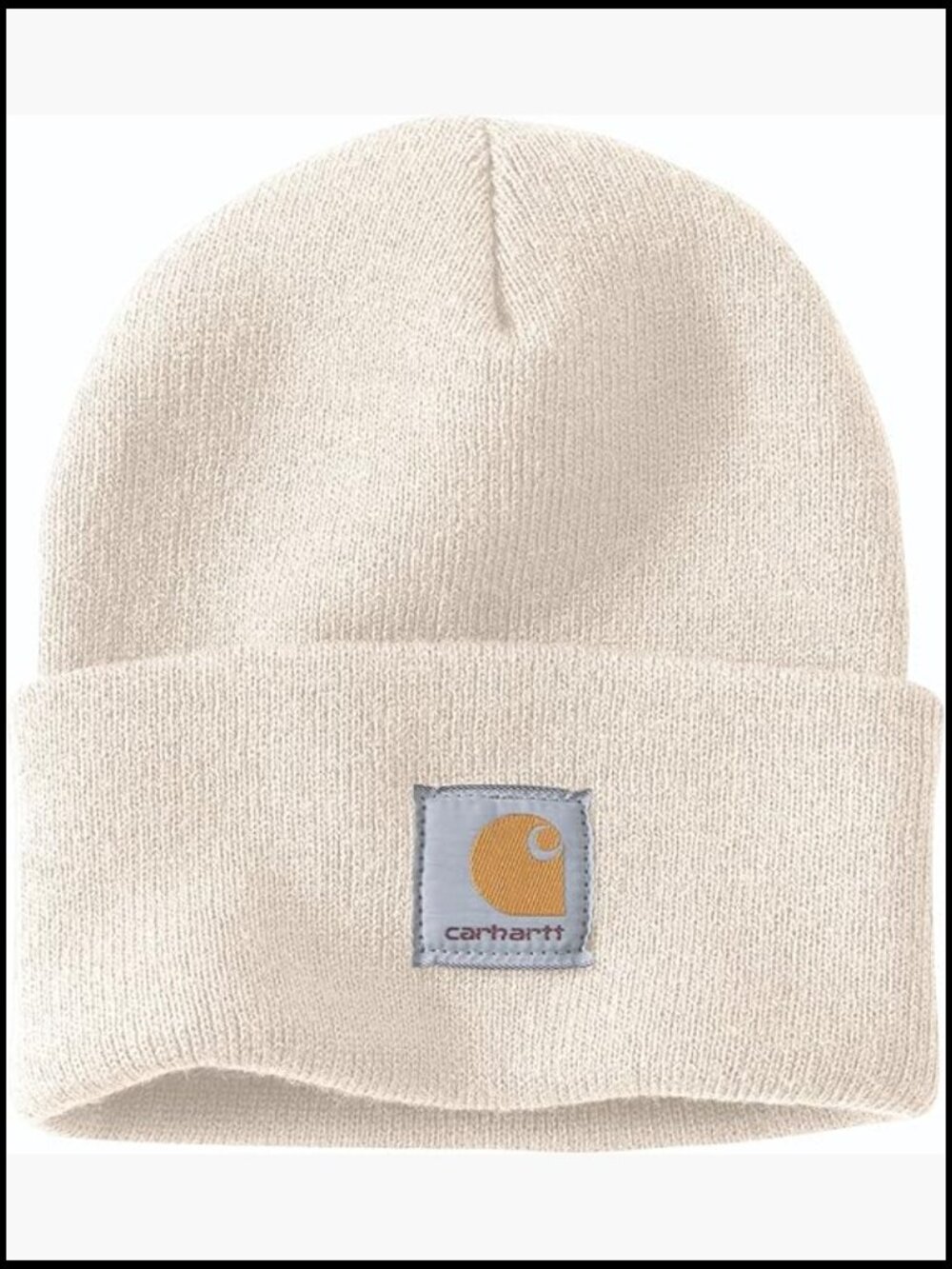 Men's Acrylic Rib Knit Beanie with Fold-Up Cuff